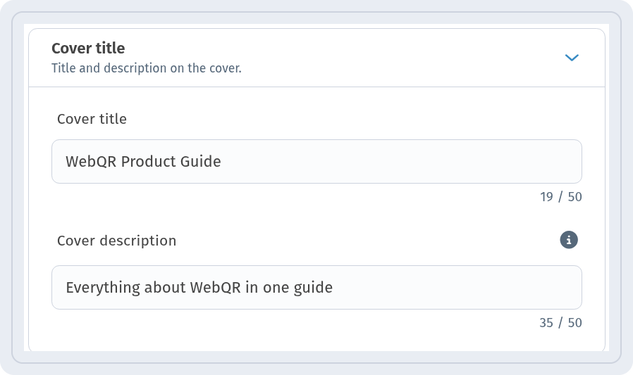 Cover title WebQR Product Guide and Cover description Everything about WebQR in one guide