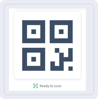 QR code preview after applying a saved design